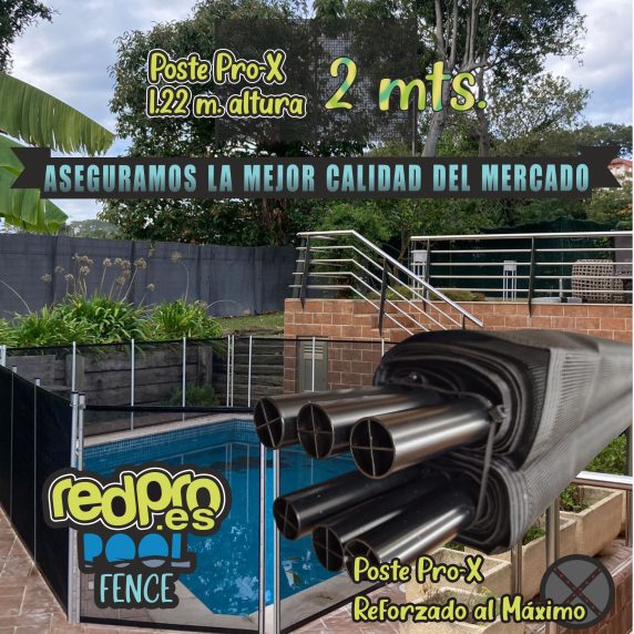 valla de malla para piscina de 2 metros