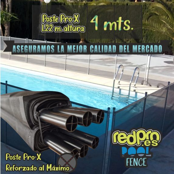 valla removible seguridad en piscina 4 metros